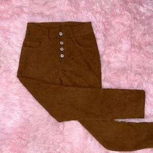 Chic Brown Corduroy Trousers